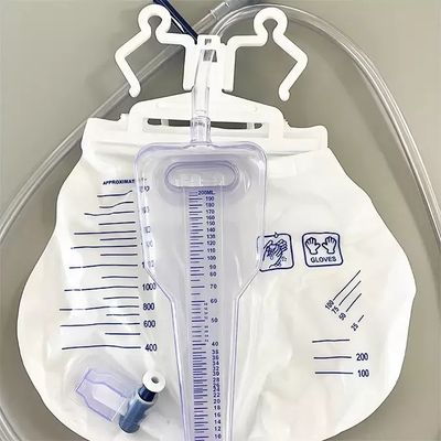 Wegwerfurindrainagebeutel-Urin-Meter-System-medizinischer externer Urinbeutel 2000ml